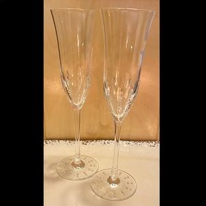 Waterford Crystal Ballet Blossom Champagne Toasting Flutes